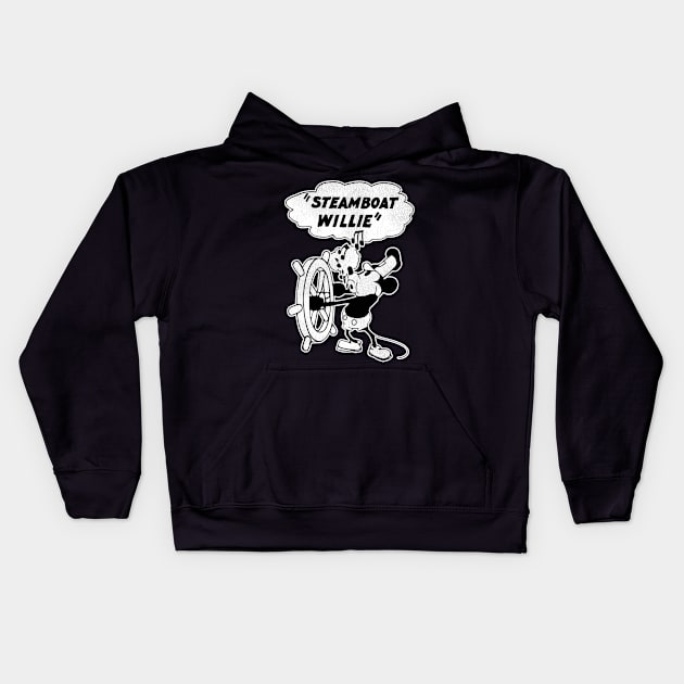 Steamboat Willie Kids Hoodie by darklordpug